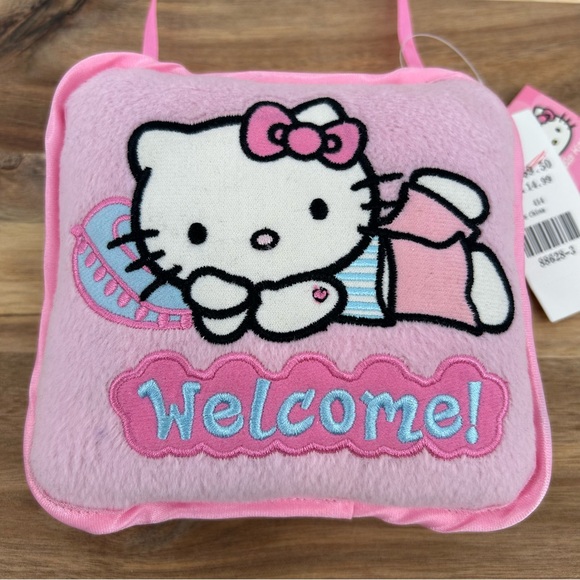 NWT Y2K Hello Kitty Plush Double Sided Door Hanger *READ STAINS* - Picture 3 of 14